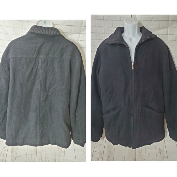 Kenneth Cole Reaction Black Wool Jacket - Picture 1 of 12